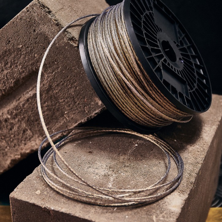 Трос стальной в ПВХ оплетке d-3.0 мм. прозрачный (200 м)