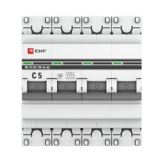 Автоматический выключатель ВА 47-63, 4P 5А (C) 4,5kA EKF PROxima