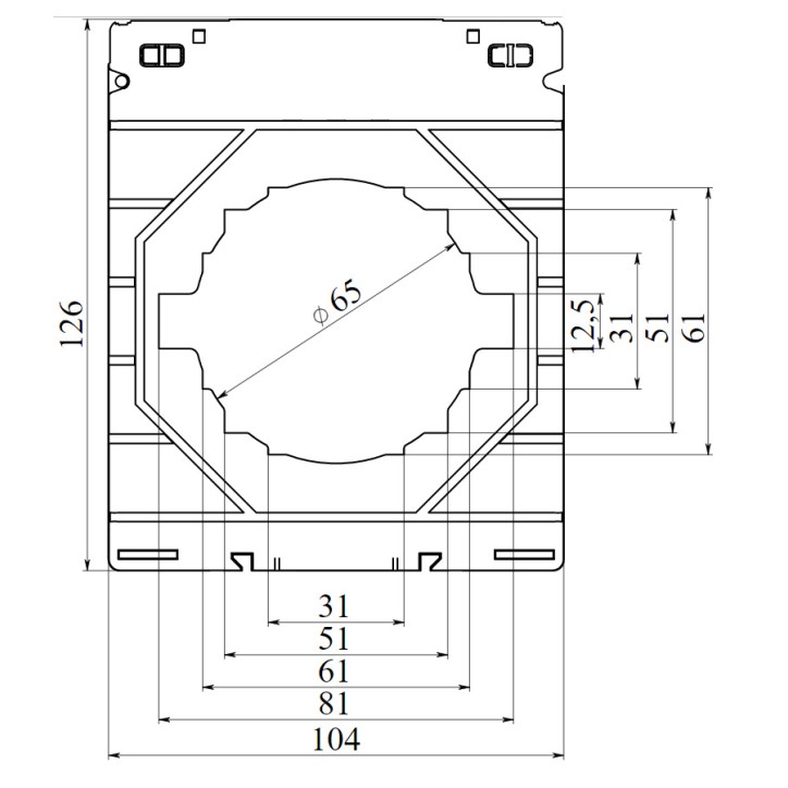 Трансформатор тока CT165 4000A, класс 0.2, 30ВА