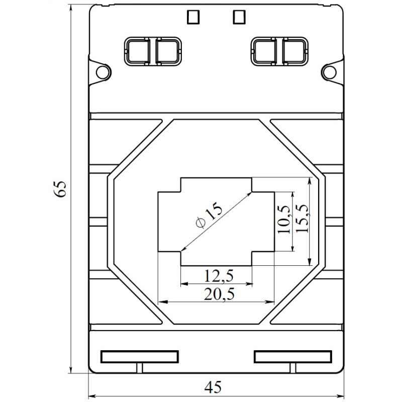 Трансформатор тока CT165 1200A, класс 0.2S, 10ВА