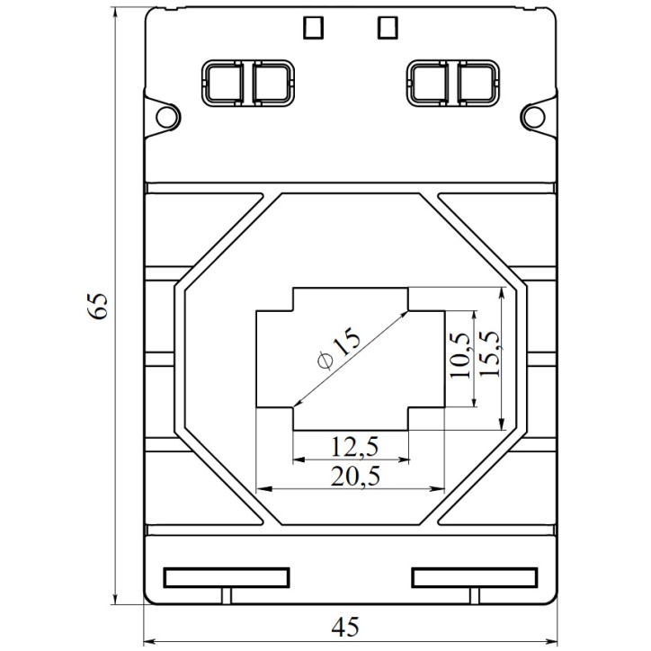 Трансформатор тока CT165 1200A, класс 0.2S, 10ВА