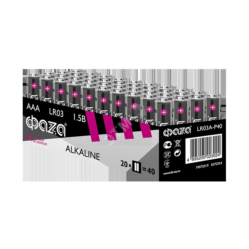 LR03 ФАZА Alkaline Pack-40