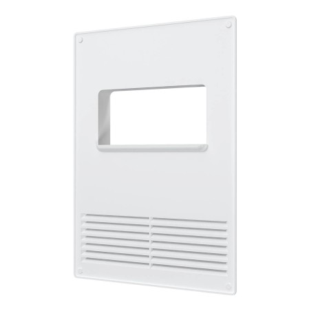 Площадка торцевая горизонтальная пластиковая с решеткой 180х250 фланец 60х120