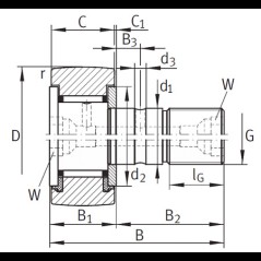 Опорный ролик KRV19-PP TECHNIX