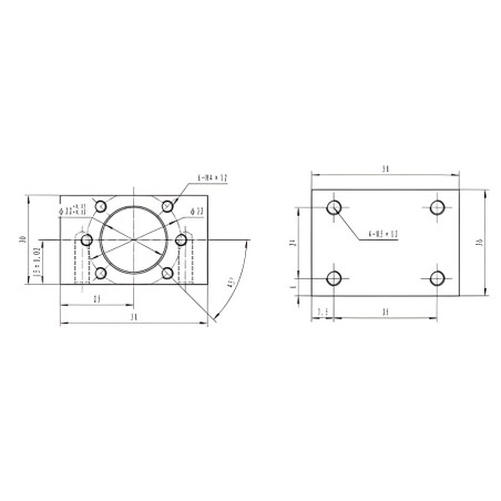 Держатель для гайки ШВП DSG1204 TECHNIX