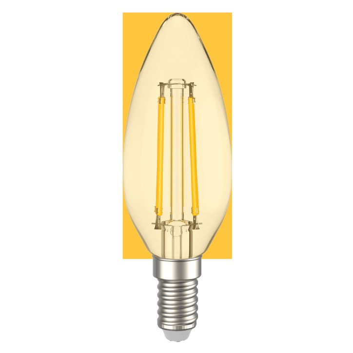 Лампа светодиодная C35 свеча золото 5Вт 230В 2700К E14 серия 360° IEK