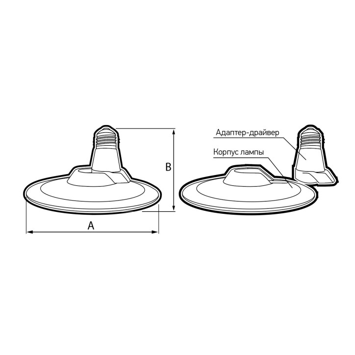 PLED-HP-UFO 45w 4000K E27 D180*104mm Jazzway