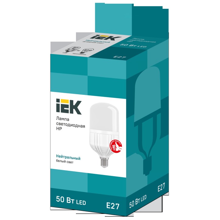 Лампа светодиодная HP 50Вт 230В 4000К E27 IEK Лампа светодиодная HP 50Вт 230В 4000К E27 IEK