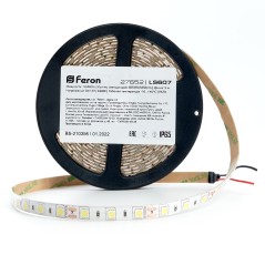 Лента светодиодная LEDх60/м 5м 14.4w/m 12в IP65 дневной