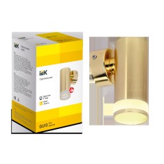 LIGHTING Светильник 4008 накладной настенный под лампу GU10 золото IEK