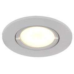 LIGHTING Светильник 4105 встраиваемый под лампу MR16 круг пластиковый белый IEK