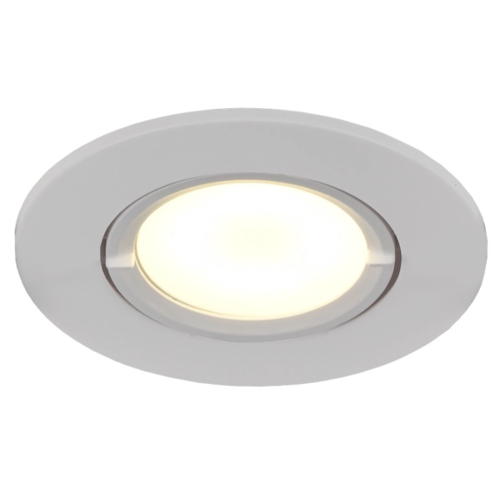 LIGHTING Светильник 4105 встраиваемый под лампу MR16 круг пластиковый белый IEK