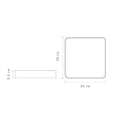 PPB Sсandic-S 36w 4000K GR/W с деревянной планкой IP20 340*340*55 Jazzway
