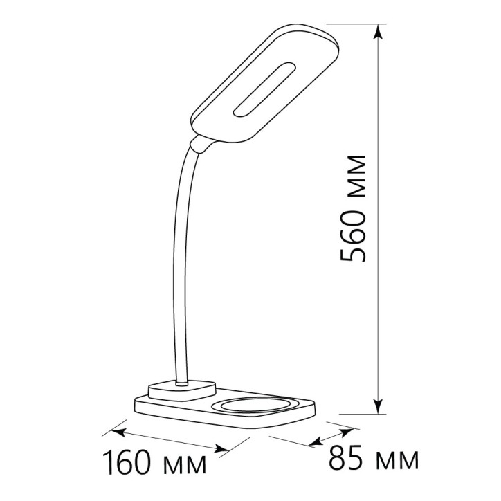 Светильник настольный 22W, 3000-6000К, 100-240V, белый, DE1729