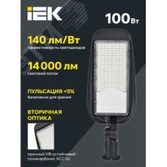 LIGHTING PRO Светильник светодиодный консольный ДКУ 1014-100Ш 5000К IP65 IEK