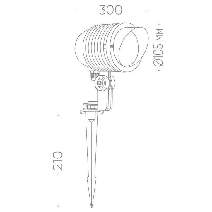 Тротуарный светодиодный светильник на колышке, 85-265V, 6W, 6400К,IP65 ,SP2705