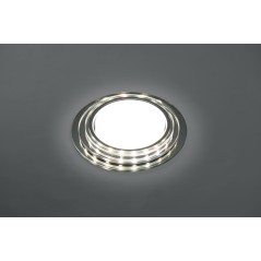 Светильник встраиваемый со светодиодной подсветкой 20LED*2835 SMD 4000K, 15W GX53, без лампы, прозрачный, хром, CD5024 круг с др