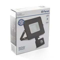 Прожектор светодиодный ДО-50w с ИК датчиком 6400K 4750Лм IP44