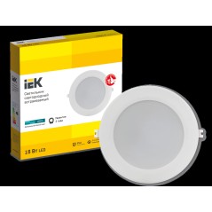 Светильник LED ДВО 1716 белый круг 18Вт 4000К IP40 IEK