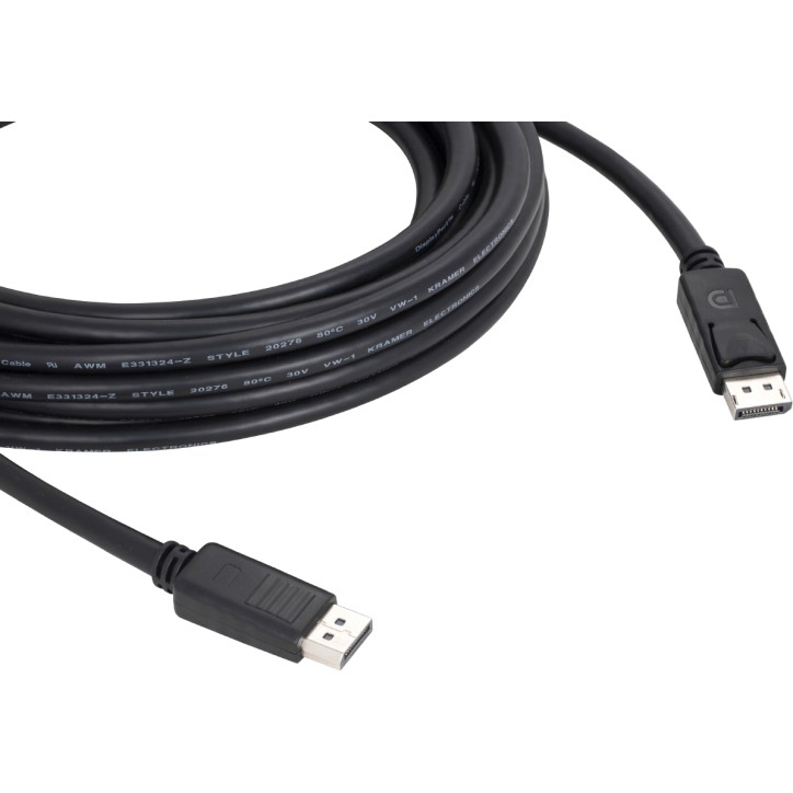 Кабель DisplayPort 1.2 M на DisplayPort M, 7.6 м., черный