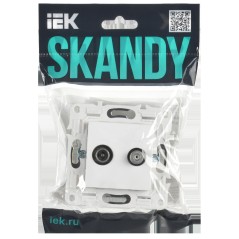 SKANDY Розетка двойная TV+SAT SK-A13W арктический белый IEK