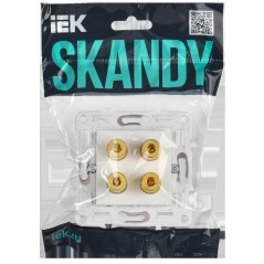 SKANDY Аудиорозетка 4-местная SK-A01W арктический белый IEK