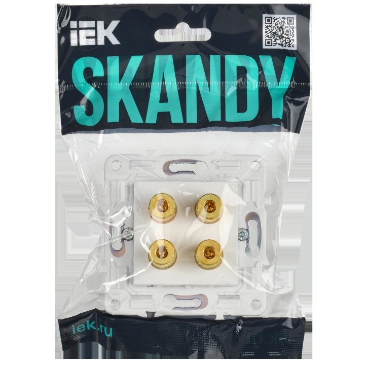 SKANDY Аудиорозетка 4-местная SK-A01W арктический белый IEK