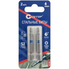 Биты стальные, 2 шт., Profi, TORX T25, 50 мм