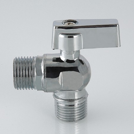 Кран шаровой угловой 1/2'x3/4' для подключения санитарных приборов