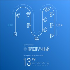 Гирлянда-Машинки 4х1х3см цветн. 10LED