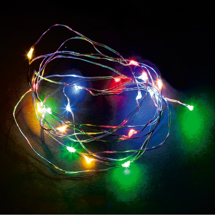 Гирлянда линейная LED мульти 2м от батареек Гирлянда линейная LED мульти 2м от батареек