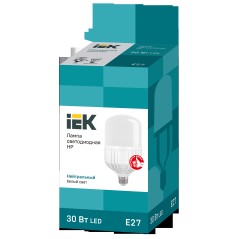 Лампа светодиодная HP 30Вт 230В 4000К E27 IEK