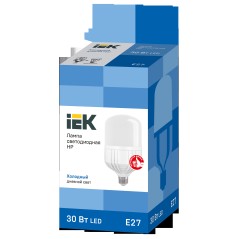 Лампа LED HP 30Вт 230В 6500К E27 IEK