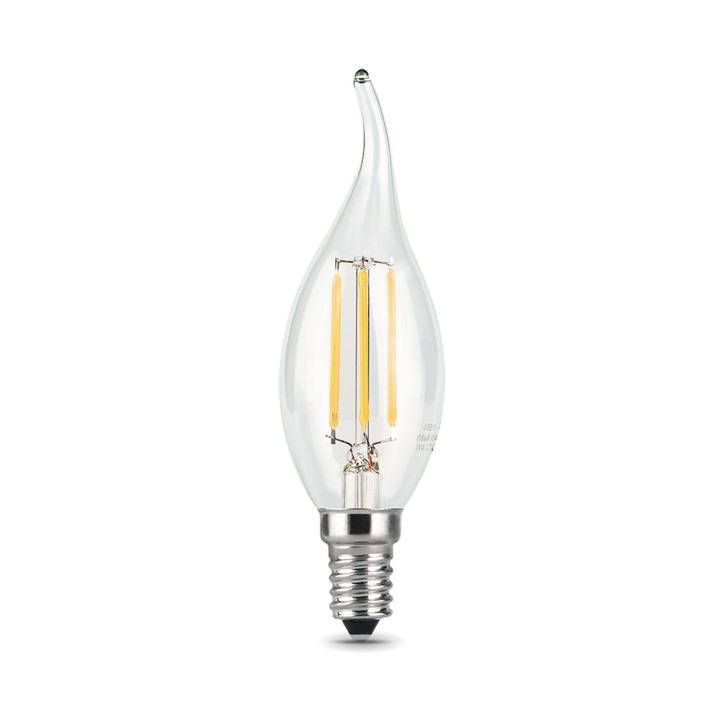 Лампа Gauss Filament Свеча на ветру 7W 550lm 2700К Е14 LED 1/10/50