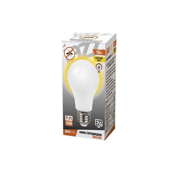 Спец. PLED-A60 BUGLIGHT 10w Yellow E27 (от насекомых!) Jazz