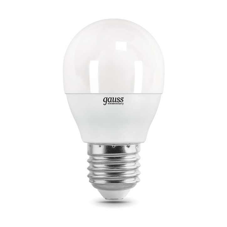 Лампа светодиодная LED 10 Вт 730 лм 4100К шар P45 нейтральный E27 AC 220В Elementary Gauss Лампа светодиодная LED 10 Вт 730 лм 4100К шар P45 нейтральный E27 AC 220В Elementary Gauss