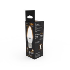 Лампа светодиодная LED 9.5 Вт 890 лм 3000К свеча теплый E27 AC 220В Black Gauss