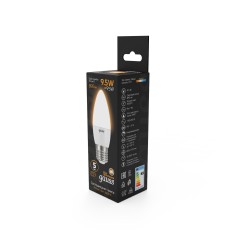 Лампа светодиодная LED 9.5 Вт 890 лм 3000К свеча теплый E27 AC 220В Black Gauss
