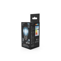 Лампа Gauss Filament Шар 9W 710lm 4100К Е27 LED 1/10/50