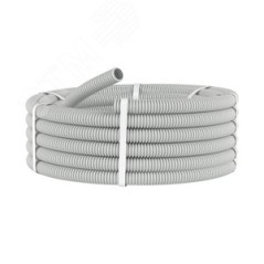 Труба гофрированная ПВХ 20 мм без протяжки легкая серая (100м)