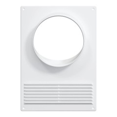 Площадка торцевая пластиковая с решеткой 180х250 фланец D130