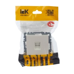 BRITE Розетка компьютерная RJ45 кат.5E РК10-БрЖ жемчуг