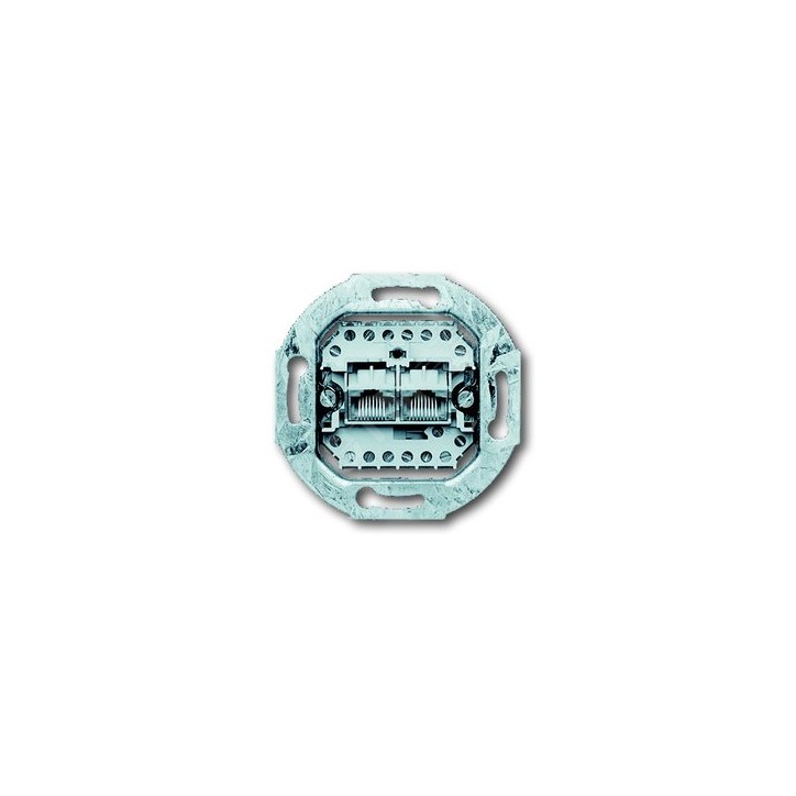 Механизм розетки телекоммуникационной 2х8 RJ11/12 RJ45 категория 3