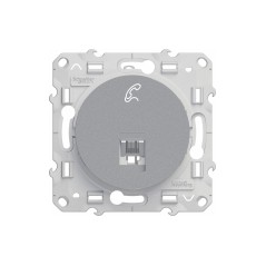 ODACE Розетка телефонная RJ12 6 контактов алюминий