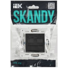 SKANDY Розетка компьютерная двойная RJ45 кат.6 SK-K04Bl черный IEK