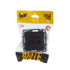 BRITE Розетка компьютерная двойная RJ45 кат.5E РК10-2-БрТБ темная бронза