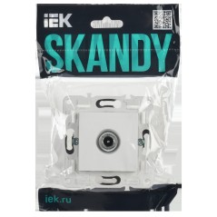 SKANDY Розетка TV проходная SK-A17W арктический белый IEK