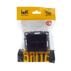 BRITE Розетка компьютерная двойная RJ45 кат.5E РК10-2-БрЧ черный