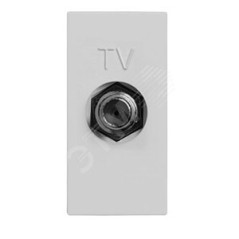 Zenit Розетка телевизионная TV одиночная серебристая