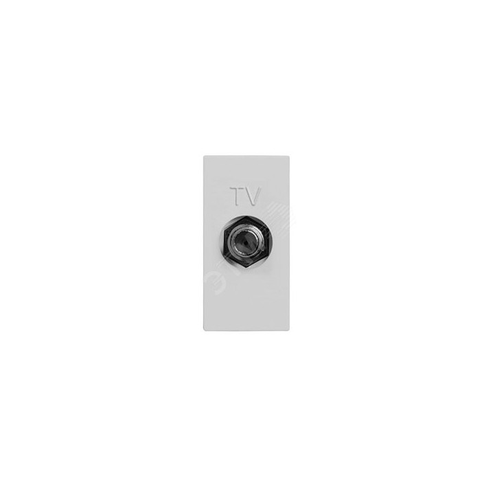Zenit Розетка телевизионная TV одиночная серебристая